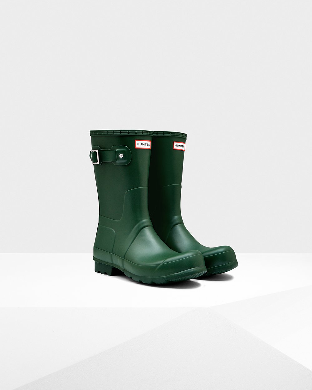 Hunter Original Short Rain Boots - Sale Mens Green - AUYICR856